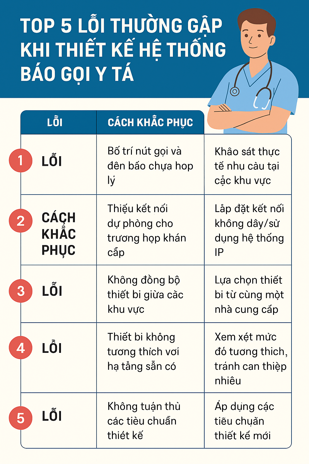 5 lỗi thiết kế chuông gọi y tá