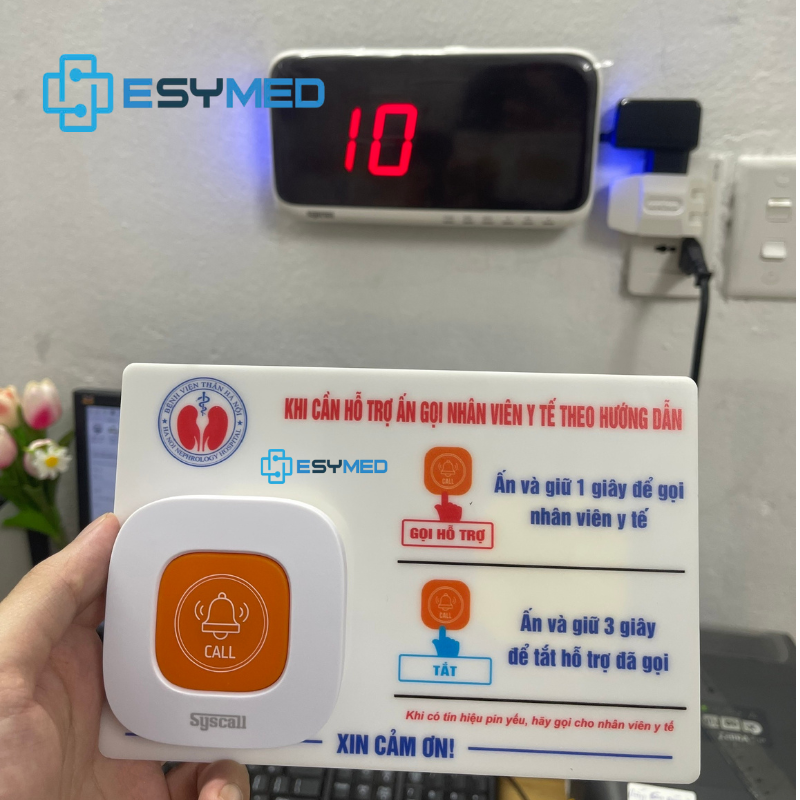esymed lắp chuông gọi y tá cho bệnh viện thận hà nội