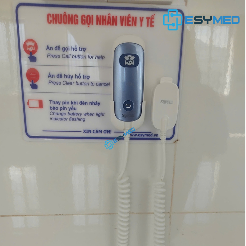 Cấu hình chuông gọi y tá Bệnh viện Văn Bàn gồm SHS-100, SHS-200 và AC-SM156P